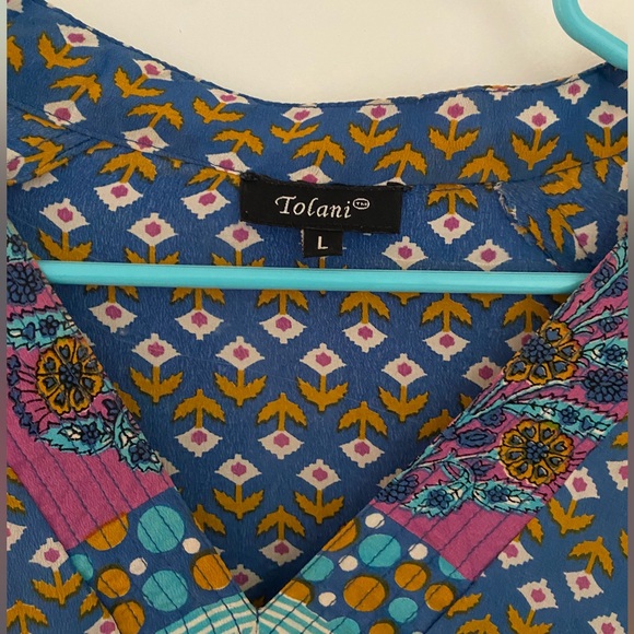 Purple Tolani Silk Tunic - Picture 3 of 4